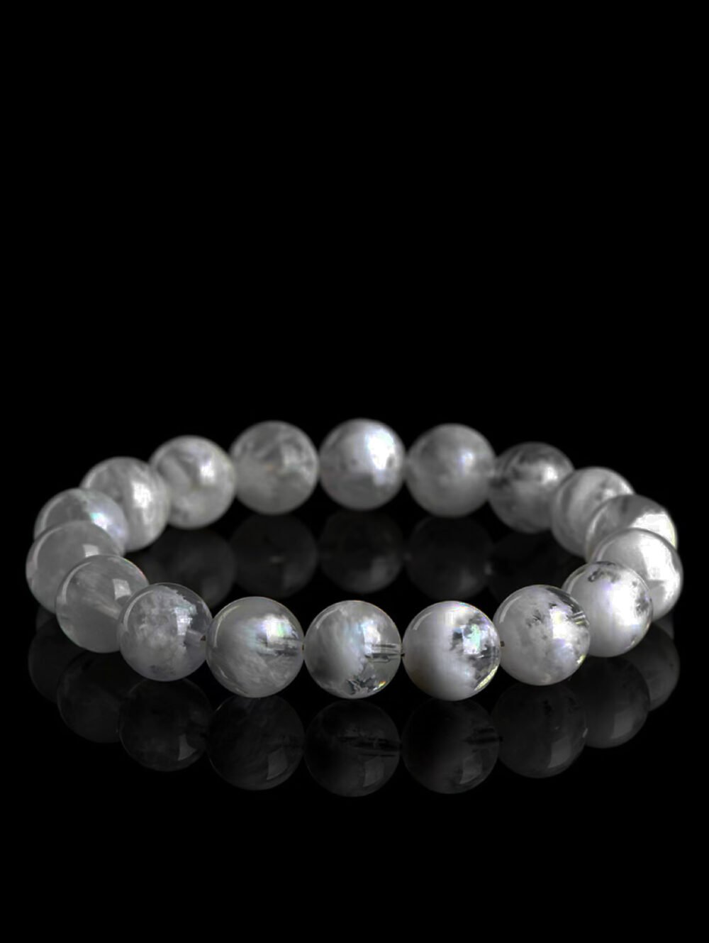 Natural White Phantom Snowflake Ghost Crystal Bracelet